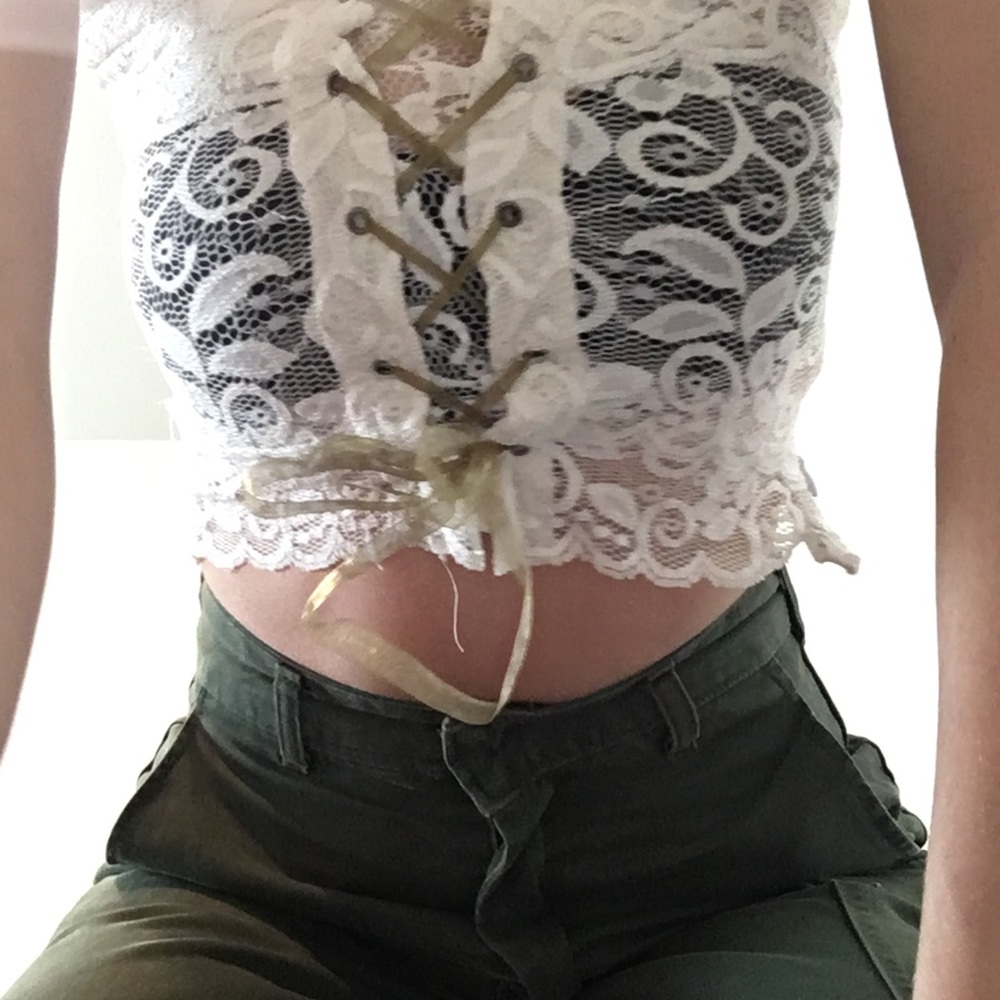 Cute lace tube top